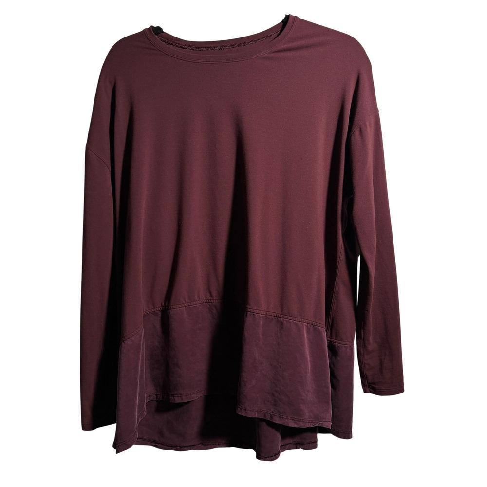 Lululemon Easy of Mind Purple Long Sleeve Athleisure Top Womens M Flowy Shirt